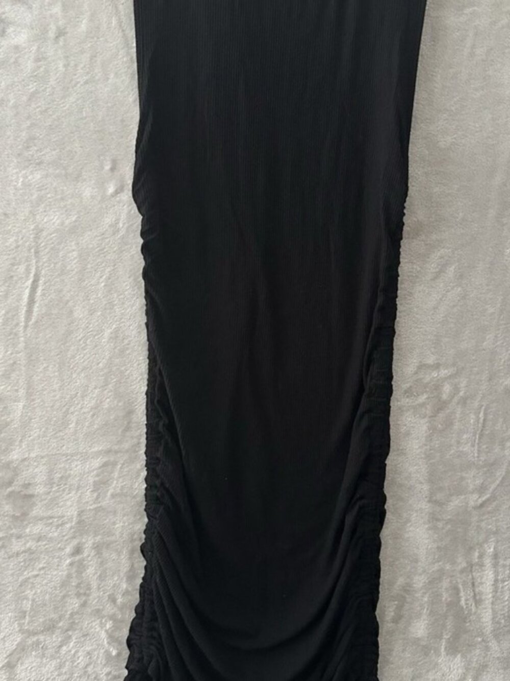 MYHEAT MH Dress Womens Size Medium‎ Black Sleeveless Asymmetrical Hem Ruched